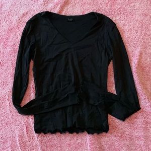 black soft night out shirt